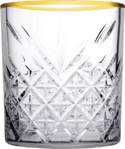 Pasabahce Tumbler Met Gouden Rand Timeless 35.5 Cl - Transparant Goud 4 Stuk(s) -Merkloos Winkel 1006x1200 4