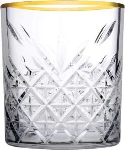 Pasabahce Tumbler Met Gouden Rand Timeless 35.5 Cl - Transparant Goud 4 Stuk(s) -Merkloos Winkel 1006x1200 5
