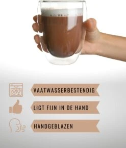 Latte Macchiato Glazen - Dubbelwandige Koffieglazen - Theeglazen - Cappuccino Glazen- 2 Stuks - 300ML -Merkloos Winkel 1026x1200 3