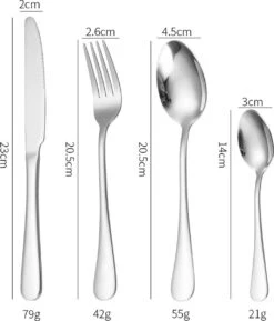 Merkloos Melili Bestekset-Bestek Set 24-delig-6 Persoons Bestekset-tafelmes-tafelvork-soeplepel-dessertlepel-roestvrijstalen Bestekset-multi Kleur -Merkloos Winkel 1027x1200 4