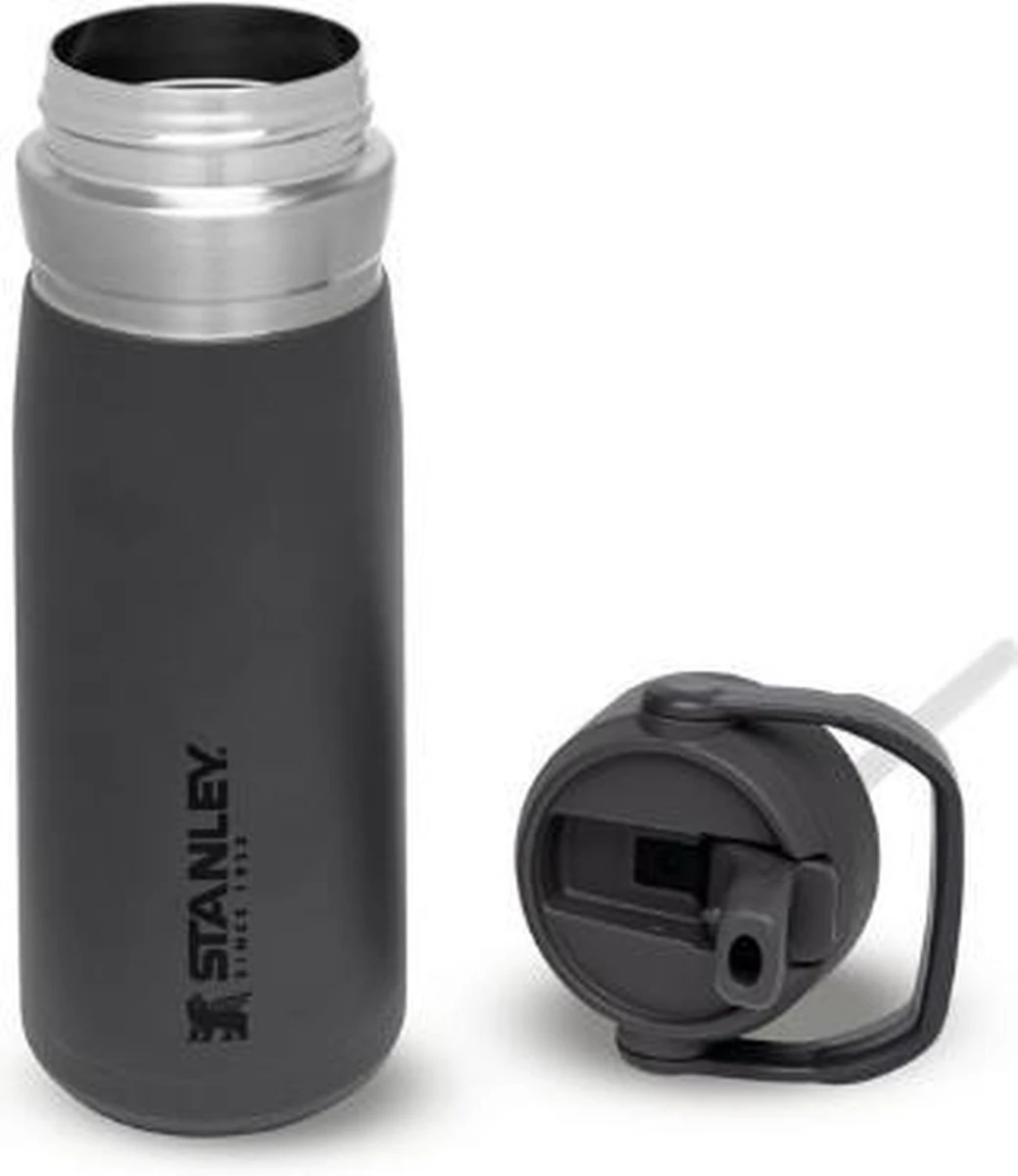 Stanley The IceFlow™ Flip Straw Water Bottle 0,65L - Thermosfles - Charcoal 4 Stanley The IceFlow™ Flip Straw Water Bottle 0,65L - Thermosfles - Charcoal - Afbeelding 2