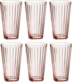 CasaLupo Longdrinkglazen Lawe Rose 400 Ml - 6 Stuks