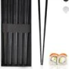 Dymund® Chopsticks - 5 Persoons Eetstokjes Set - Herbruikbaar - RVS - Zwart -Merkloos Winkel 1056x1200 2