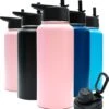 Thermosfles - Pastel Pink - 1 Liter - Extra Dop Met Rietje & Drinktuit - Thermosflessen - Isoleerfles - BPA Vrij - Lekvrij - Thermosfles 1 Liter - Isoleerfles 1 Liter - Thermoskan - Isoleerbeker - Thermosbeker -Merkloos Winkel 1063x1200 1