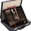 Swiss Pro+ Bestekset In Koffer-72 Delig-12 Persoons-Zwitsers Kwaliteit-Complete Set-100% Roestvrijstaal-Rose Gold 24k-Rose Goud 24K -Merkloos Winkel 1075x1200 2