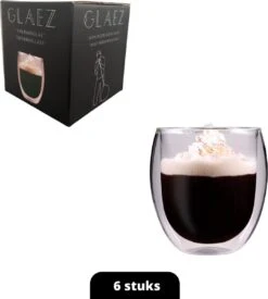 GLAEZ® Dubbelwandige Theeglazen - Set Van 6 Glazen - Latte Macchiato Koffieglazen - Koffiekopjes/Theeglazen - Koffieglas Handgeblazen - Dubbelwandig Koffieglazen - Vaatwasserbestendig - Topcadeaus - Cadeau Voor Haar - 250 Ml - Set Van 6 Glazen -Merkloos Winkel 1076x1200 1
