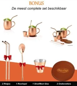 Luxe Moscow Mule Beker Set – Cocktail Set - Inclusief 2 Heerlijke Mule Recepten - Luxe Cadeau Man Vrouw - 500ml – Qwality -Merkloos Winkel 1079x1200 2