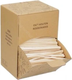 Natureko - Houten Roerstaafjes (FSC) 110mm - 2000 Stuks -Merkloos Winkel 1086x1200
