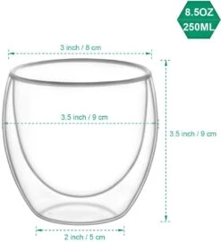 Glasrijk® Theeglazen - Dubbelwandige Glazen - 250 Ml - 6 Stuks - Koffieglazen - Theeglas - Cappuccino Glazen - Latte Macchiato Glazen -Merkloos Winkel 1092x1200