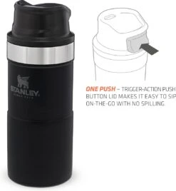 Stanley Trigger-Action Travel Mug 0.35L - Thermosfles - Matt Black -Merkloos Winkel 1106x1200