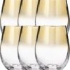 Merkloos Set Van 6x Stuks Tumbler Glazen Gouden Rand Arya 540 Ml Van Glas - Drinkglazen - Waterglazen -Merkloos Winkel 1117x1200 3