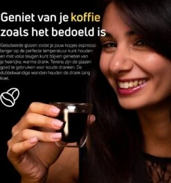 Dubbelwandige ESPRESSO Glazen Van Borosilicaat - Warme En Koude Dranken Kopjes - 70 ML - Set Van 4 -Merkloos Winkel 1122x1200 13