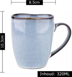 Koffiekopjes - Cappuccino Kop - Theemok - Koffiebeker - Blauw - 320ml - Set Van 6 -Merkloos Winkel 1131x1200 4