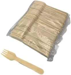 Pomebio Houten Wegwerp Bestek - Vork - 100 Stuks - FSC Hout - 165mm - Wegwerp Vork - Houten Vork - FSC-Gecertificeerde Houten Vork - Duurzaam Vork - Wegwerp Bestek -Merkloos Winkel 1140x1200 2