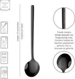 House Of Husk® Theelepels Set - Theelepeltjes - Koffielepels - Koffielepeltjes - RVS - 13cm - 12 Stuks - Zwart -Merkloos Winkel 1150x1200 6