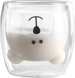 Set Van 2 Beer Design Dubbelwandige Glazen - Dubbelwandige Koffieglazen - Latte Macchiato Koffiemok/Koffiebeker - Double Glass Waterglazen - Theeglazen - Espresso Kopjes - Koffiekop & Koffiemok - Drinkglazen 250ML -Merkloos Winkel 1153x1200 3