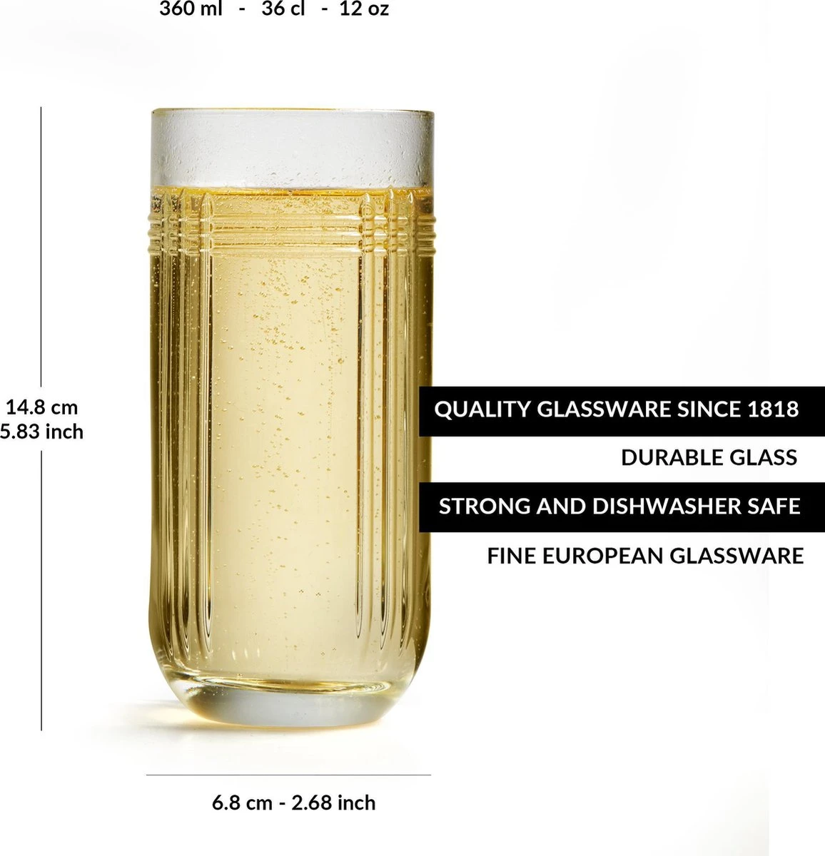 Libbey Longdrinkglas The Gats – 360 Ml / 36 Cl - 6 Stuks - Vaatwasserbestendig - Uniek Design - Hoge Kwaliteit 7 Libbey Longdrinkglas The Gats – 360 Ml / 36 Cl - 6 Stuks - Vaatwasserbestendig - Uniek Design - Hoge Kwaliteit - Afbeelding 5