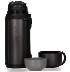 Lock&Lock Thermoskan - Isoleerkan - Thee En Koffie - Lekvrij - 1,5 Liter - RVS - Inklapbaar Handvat - Zwart -Merkloos Winkel 1161x1200 2