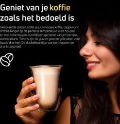 VDN Dubbelwandige Koffieglazen Theeglazen - 300 ML Mokken - Set Van 4 Handgeblazen Cappuccino Latte Macchiato Glazen Dubbelwandig -Merkloos Winkel 1161x1200 8
