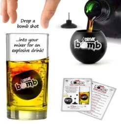 CKB LTD - Bomb Shots - Drank - Jagermeister Shotglaasjes Giftpack - Borrelglaasjes - Kunststof - Shotglazen - Zwart - 4 Stuks - Glazen Shotglas Likeur Drank Jagerbomb -Merkloos Winkel 1166x1200 1