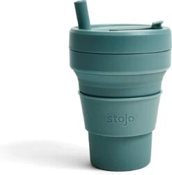 Stojo - Biggie Cup - 470 Ml - Herbruikbaar - Opvouwbaar - Groen -Merkloos Winkel 1176x1200 4