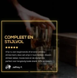 2BEHOME® Whiskey Set Met 2 Whiskey Glazen En 6 Whiskey Stones - Whiskeyglazen - Whisky - Cadeau Voor Man/vrouw -Merkloos Winkel 1177x1200 2