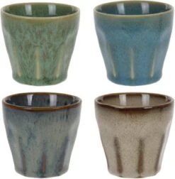 Orange85 Espresso Kopjes - Set Van 4 - Porselein - Hittebestendig - 90 Ml - Rond - Espresso - Mokken - Glazen - Koffiekopjes