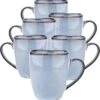 Koffiekopjes - Cappuccino Kop - Theemok - Koffiebeker - Blauw - 320ml - Set Van 6 -Merkloos Winkel 1183x1200 8