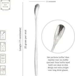 House Of Husk Latte Macchiato Lepels Set - Lange Theelepels - Koffielepels - Longdrinklepels - Barlepel - RVS - 6 Stuks - 17CM - Zilver 9 House Of Husk Latte Macchiato Lepels Set - Lange Theelepels - Koffielepels - Longdrinklepels - Barlepel - RVS - 6 Stuks - 17CM - Zilver -Merkloos Winkel 1188x1200 3