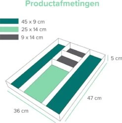 Coninx Bestekbak Bamboe 36CM Breed - Besteklade - Opbergbak - Duurzaam - Voor Laden Vanaf 47cm Diep -Merkloos Winkel 1189x1200 4