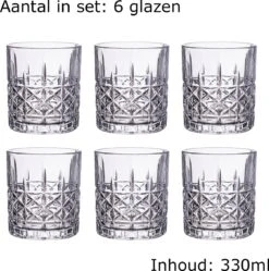 Luxe Drinkglazen - Whiskey Glazen - Cocktail Glazen - Cocktailglazen - Waterglazen - 330ML - 6 Stuks -Merkloos Winkel 1190x1200 11