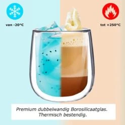 Luxe Dubbelwandige Koffieglazen - Cappuccino Glazen - Dubbelwandige Theeglazen - 350 ML - 4 Stuks -Merkloos Winkel 1198x1200 16