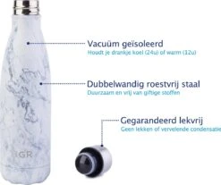 TIGR The Original - Drinkfles - Thermosfles - RVS - 500ml - Marmer - Met Afwasborstel -Merkloos Winkel 1200x1006 1