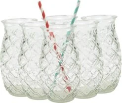 Merkloos Beker - Glas Ananas - 6 Stuks - Zomer - Cocktail -400ml -Merkloos Winkel 1200x1009 3