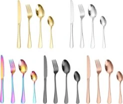 Merkloos Melili Bestekset-Bestek Set 24-delig-6 Persoons Bestekset-tafelmes-tafelvork-soeplepel-dessertlepel-roestvrijstalen Bestekset-multi Kleur -Merkloos Winkel 1200x1014