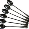 Merkloos Latte Macchiato Lepels – RVS Lange Yoghurt, Dessert Of Koffie Lepeltjes – Set Van 6 Stuks - Zwart -Merkloos Winkel 1200x1031 1