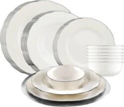 Kutahya Porselein Bone Olympos Silver Rand Serviesset (24 Delig) 6 Personen - BNOLY24Y2220 -Merkloos Winkel 1200x1031 6