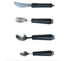 Merkloos Aangepast Dik Bestek 4-delige Set, Bestekset. Verdikt Handvat Met Soft Grip. Buigzaam / Buigbaar. Zwart -Merkloos Winkel 1200x1036 2