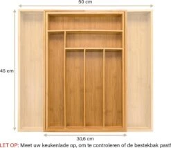 Budu Uitschuifbare Bamboe Bestekbak #45 (45 Cm Diep) - Bestekcassette Hout - Besteklade - 45 X 30,6 - 50 Cm - 6/8 Vakken 15 Budu Uitschuifbare Bamboe Bestekbak #45 (45 Cm Diep) - Bestekcassette Hout - Besteklade - 45 X 30,6 - 50 Cm - 6/8 Vakken -Merkloos Winkel 1200x1041 3