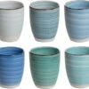 Koffiemok - Blue - 6 Stuks - Aardewerk - 340 ML - Zonder Oor -Merkloos Winkel 1200x1045 2