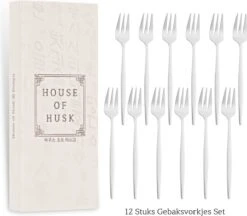 House Of Husk® Zilveren Gebaksvorkjes - Dessertvorken - Taartvorkjes - Cocktailvorken - Klein Vorkjes - 12 Stuks - RVS - 14cm -Merkloos Winkel 1200x1048 3