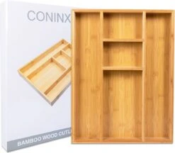 Coninx Bestekbak Bamboe 36CM Breed - Besteklade - Opbergbak - Duurzaam - Voor Laden Vanaf 47cm Diep -Merkloos Winkel 1200x1048 4