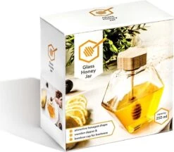 Merkloos Honingpot Met Lepel – Glazen Honingpot – Honingpot – Honing – Honinglepel – Inhoud 250ml – Afmetingen 11 X 9.5 X 5 Cm -Merkloos Winkel 1200x1048 5