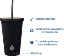 Beker Met Rietje En Deksel Starbucks Milkshake Beker Voor Take Away – Herbruikbare Plastic Drinkbeker Geel 500ml - VANN -Merkloos Winkel 1200x1054 2