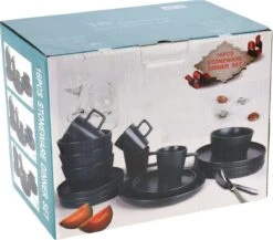 Homecookingchef Serviesset - Mat Zwart - 16-delig - Sterk Aardewerk -Merkloos Winkel 1200x1055 2