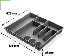 Emhouse XL Bestekcassette Bestekbak Kunststof Besteklade Bestekbak 43,5x42,5x4 Cm Wit -Merkloos Winkel 1200x1055