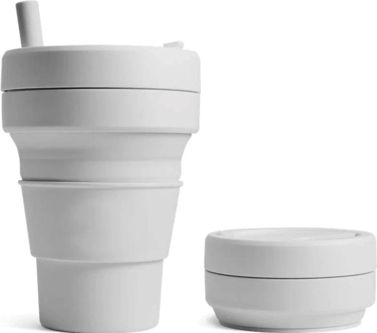 Koffiebeker - Reisbeker - Siliconen Beker - Opvouwbaar - Zwart - Drinkbeker - To Go 7 Koffiebeker - Reisbeker - Siliconen Beker - Opvouwbaar - Zwart - Drinkbeker - To Go - Afbeelding 5