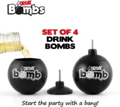 CKB LTD - Bomb Shots - Drank - Jagermeister Shotglaasjes Giftpack - Borrelglaasjes - Kunststof - Shotglazen - Zwart - 4 Stuks - Glazen Shotglas Likeur Drank Jagerbomb -Merkloos Winkel 1200x1076 3