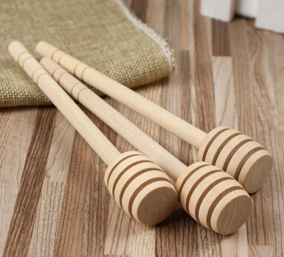 Honing Lepel - Dipper - Hout - Honeydripper - Keukengerei - Ontbijt - Hout - 2 Stuks - 15.5 Cm 5 Honing Lepel - Dipper - Hout - Honeydripper - Keukengerei - Ontbijt - Hout - 2 Stuks - 15.5 Cm - Afbeelding 3