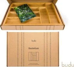 Budu Uitschuifbare Bamboe Bestekbak #43 (43 Cm Diep) - Bestekcassette Hout - Besteklade - 43 X 32,2 - 53 Cm - 6/8 Vakken -Merkloos Winkel 1200x1087 4